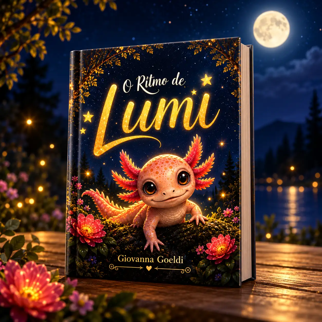 O livro O Ritmo de Lumi sob a luz da lua